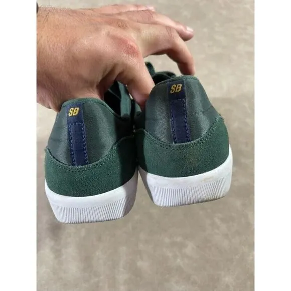 Nike SB Team Mens Classic Shoes Midnight Green Yellow Ochre White Size 11.5