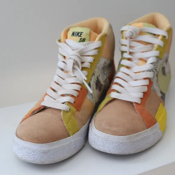 NIKE SB ZOOM BLAZER MID PREMIUM MELON TINT-CITRON TINT-WHITE SZ 5 [DM0859-800]