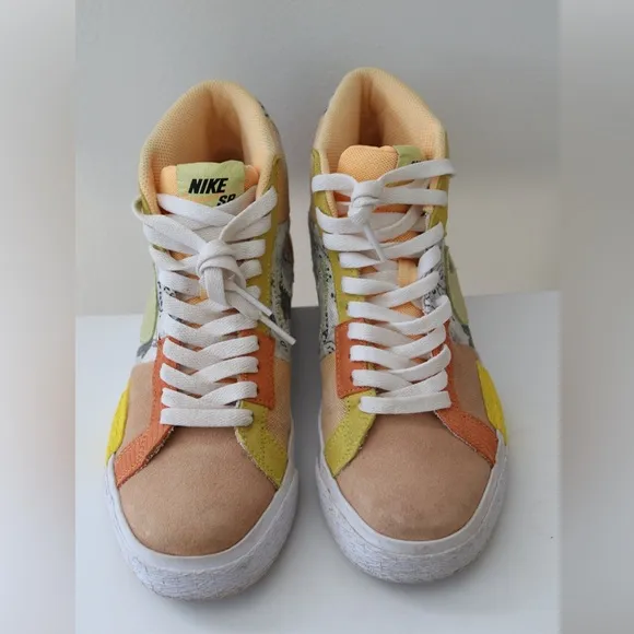 NIKE SB ZOOM BLAZER MID PREMIUM MELON TINT-CITRON TINT-WHITE SZ 5 [DM0859-800]
