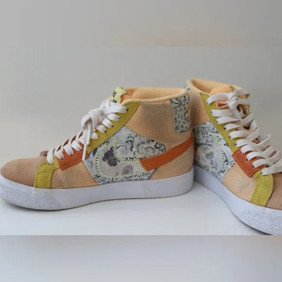 NIKE SB ZOOM BLAZER MID PREMIUM MELON TINT-CITRON TINT-WHITE SZ 5 [DM0859-800]