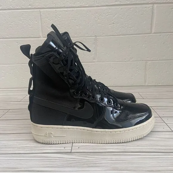 Nike SF Air Force‎ 1 High Ruby Rose Black Boots AJ0963-001 Womens 7