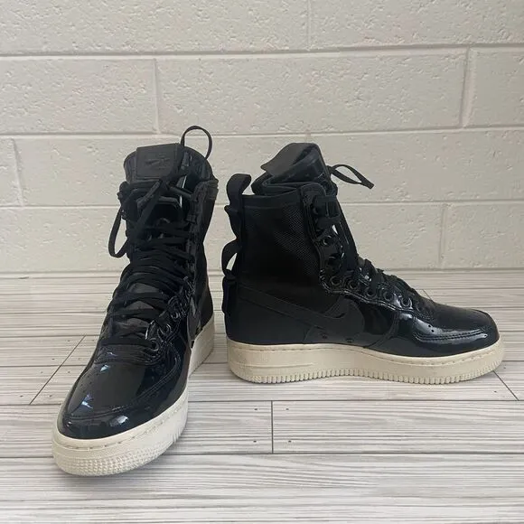 Nike SF Air Force‎ 1 High Ruby Rose Black Boots AJ0963-001 Womens 7
