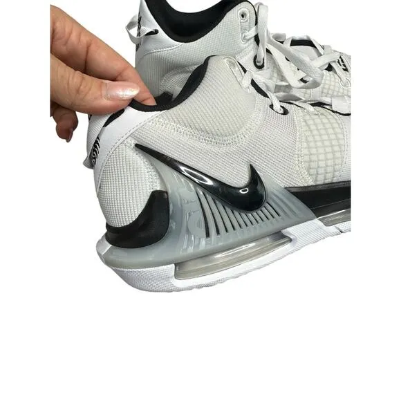Nike Shoes Men 11.5 White Black Lebron Witness VII Basketball Sneakers Athletic