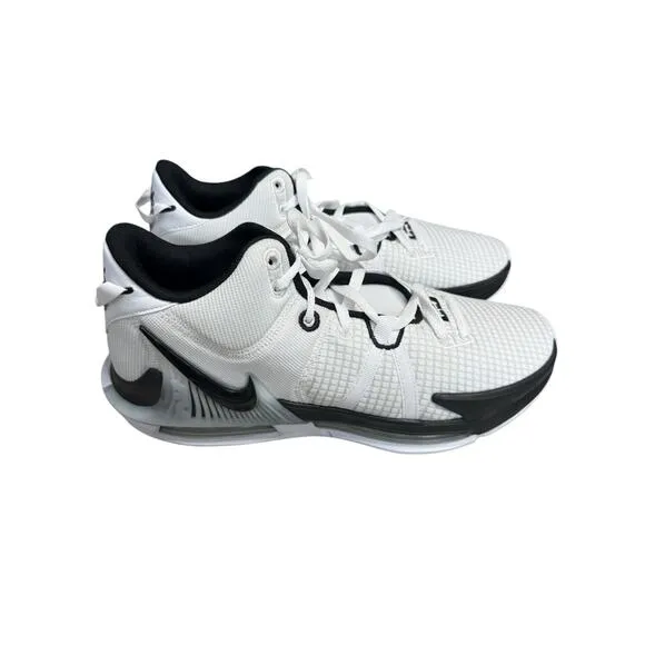 Nike Shoes Men 11.5 White Black Lebron Witness VII Basketball Sneakers Athletic