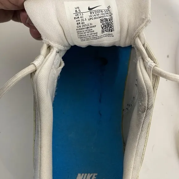 Nike Shoes Men Size 8.5 SB Nyjah Free 2 White Alternate Swoosh Skateboard 4118