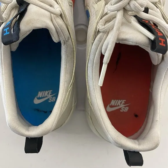 Nike Shoes Men Size 8.5 SB Nyjah Free 2 White Alternate Swoosh Skateboard 4118