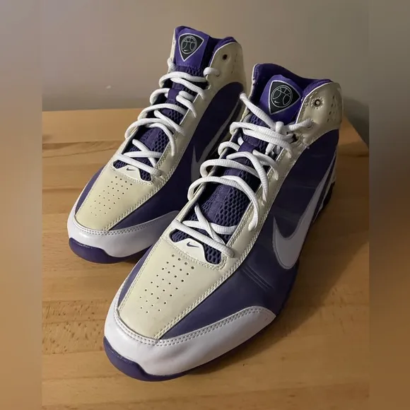 Nike Shox Air Dream Vision Size 12 Mens Basketball Shoes 367190-118 Purple White