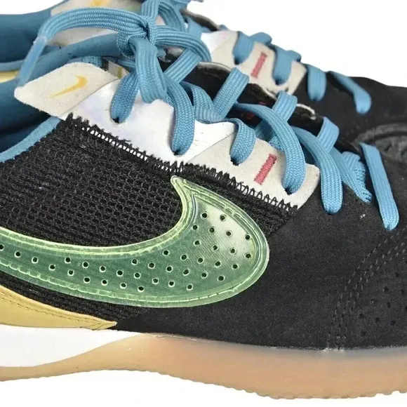 Nike Streetgato IC Indoor Sneaker Black Volt Indoor Soccer Shoes M 5.5 W 7