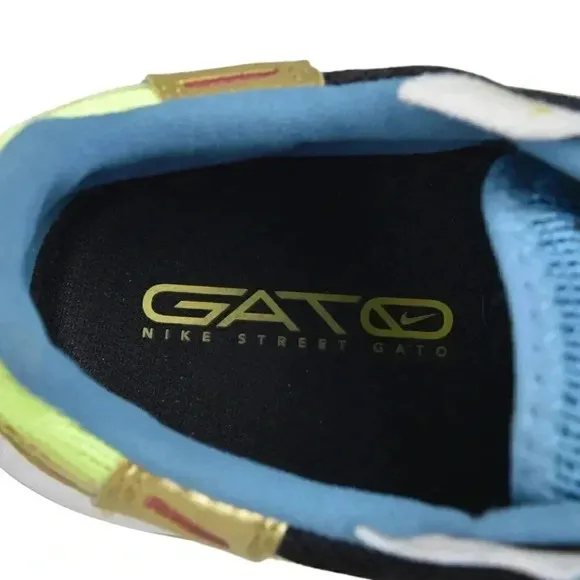 Nike Streetgato IC Indoor Sneaker Black Volt Indoor Soccer Shoes M 5.5 W 7