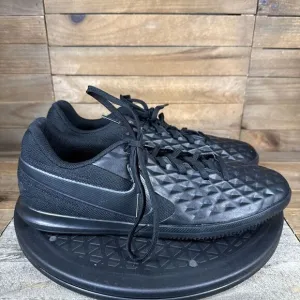 Nike Tiempo Legend 8 Club IC Mens Size 8 Triple Black Soccer Indoor Cleats Shoes