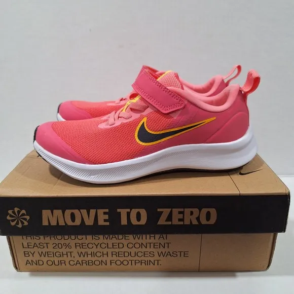 Nike Unisex Child Star Runner Running Shoes Coral Pink Size 13.5 Big Kid New
