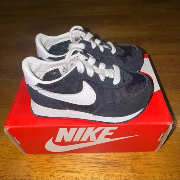Nike Waffle Trainer 2 TD Black Toddlers Shoes Size 6c DC6479 001 New In Box