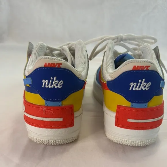Nike White and Blue Sneakers Classic Air Force 1