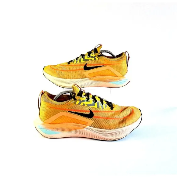 NIKE Zoom Fly 4 Men's Running Shoes University Gold Black Sz 11.5 45.5 Sneakers