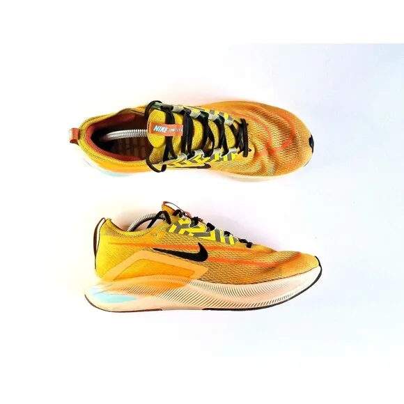NIKE Zoom Fly 4 Men's Running Shoes University Gold Black Sz 11.5 45.5 Sneakers