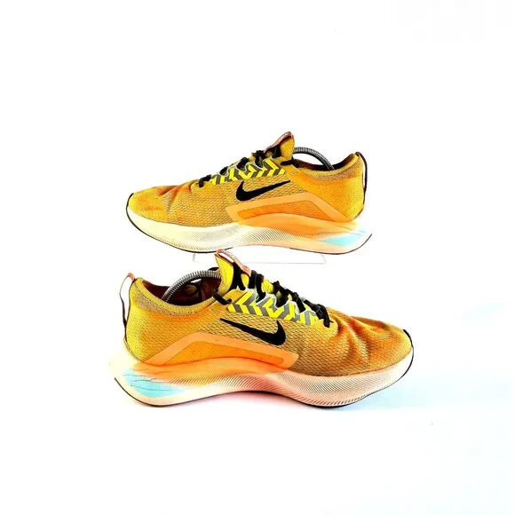 NIKE Zoom Fly 4 Men's Running Shoes University Gold Black Sz 11.5 45.5 Sneakers