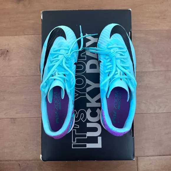 Nike Zoom Mercurial Vapor Academy 15 Turf TF Soccer Shoes / Cleats Aqua / Purple
