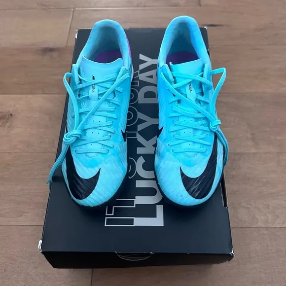 Nike Zoom Mercurial Vapor Academy 15 Turf TF Soccer Shoes / Cleats Aqua / Purple