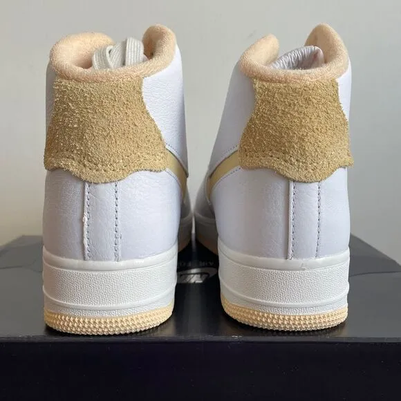 Nike Air Force 1 High Sculpt White Team Gold Women Size 8(DV7454-001)box crushed