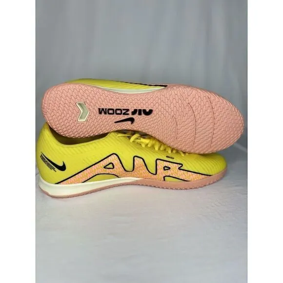 NIKE ZOOM VAPOR 15 ACADEMY IC‎ INDOOR SOCCER CLEATS&quot; YELLOW DJ5633-780 Sz 12