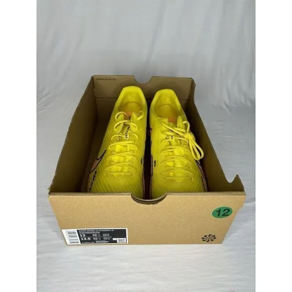 NIKE ZOOM VAPOR 15 ACADEMY IC‎ INDOOR SOCCER CLEATS&quot; YELLOW DJ5633-780 Sz 12