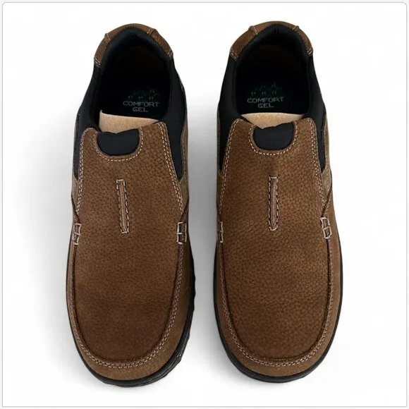 Nunn Bush Men's Quest Moc Toe Slipon Tan Multi Brown Leather Shoes NIB NEW 8