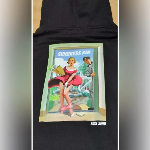 NWOT FULL SEND X Nelk Boyz•Unisex, Blk Graphic hoodie•Size 3XL