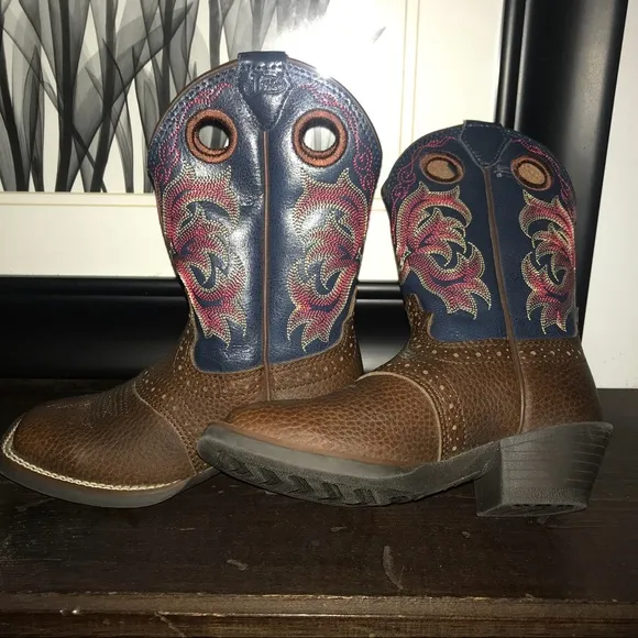 🐴NWOTJustin Leather Saddle Western Boot,Size-9D🐴