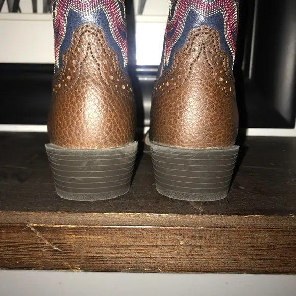 🐴NWOTJustin Leather Saddle Western Boot,Size-9D🐴