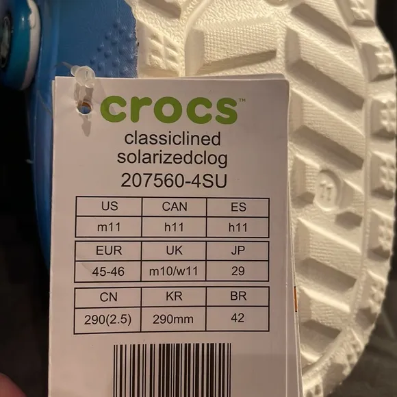 NWT CROCS Classic Lined Solarized Clog Mens 11 NICE!!