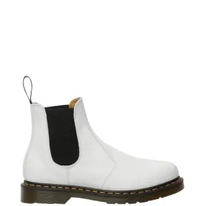 NWT!! DOC MARTENS-WOMEN’S 2976 ALL WHITECANVAS SMOOTH LEATHER CHELSEA BOOTS 10