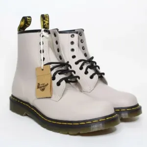 NWT Dr. Martens 1460 Vintage Taupe Smooth Leather 8 Eye Combat Boots Men 14