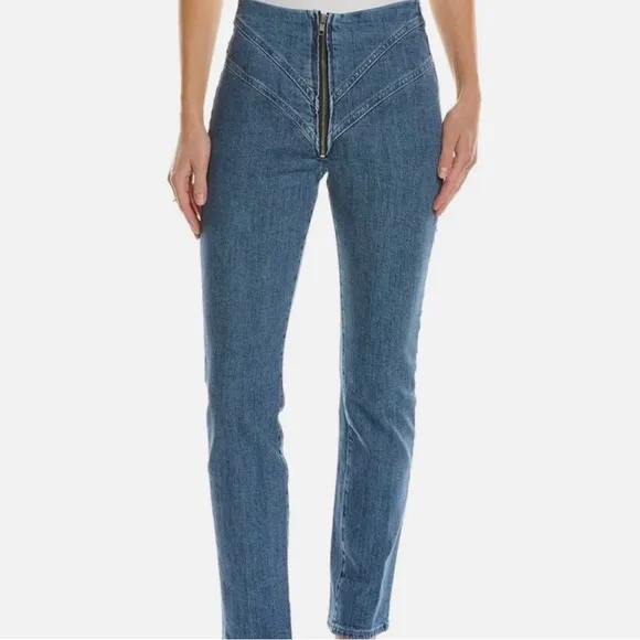 NWT! Good American Women’s Good Classic Corset Zip Front Skinny Jean - Size 0/25