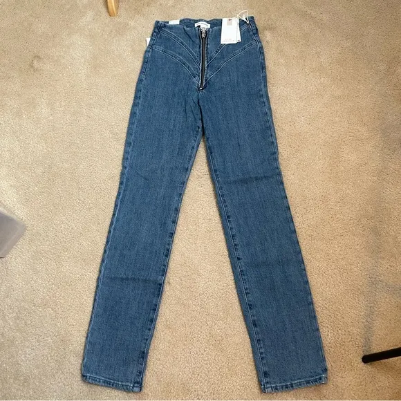 NWT! Good American Women’s Good Classic Corset Zip Front Skinny Jean - Size 0/25