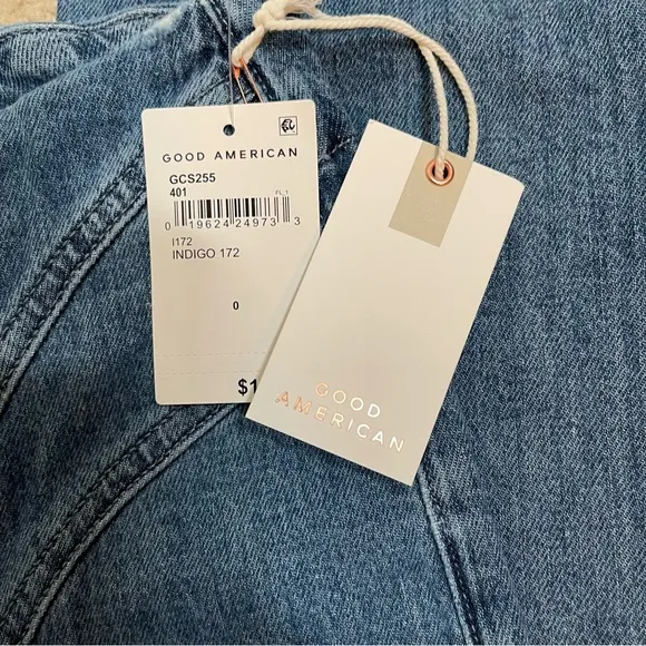 NWT! Good American Women’s Good Classic Corset Zip Front Skinny Jean - Size 0/25
