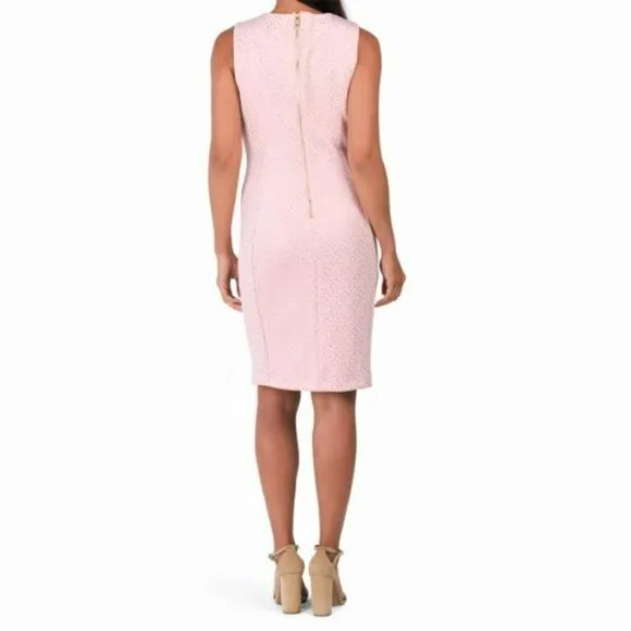 NWT Gorgeous CARMEN MARC VALVO Gold Tone Texture Print Mini Dress