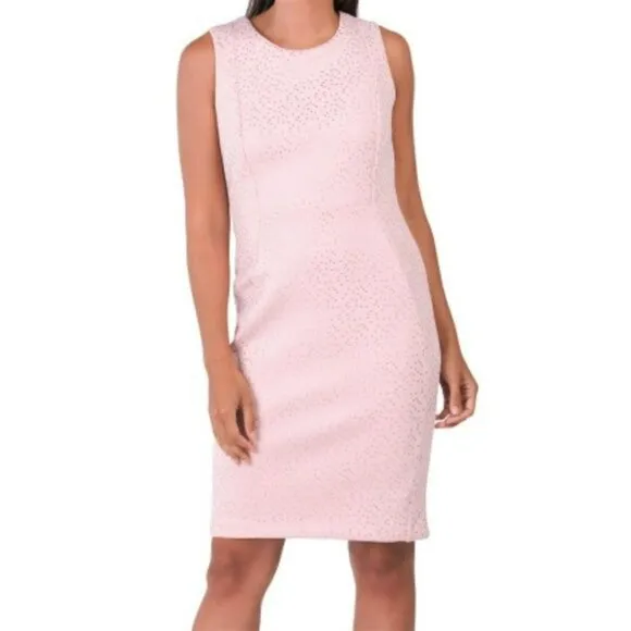 NWT Gorgeous CARMEN MARC VALVO Gold Tone Texture Print Mini Dress