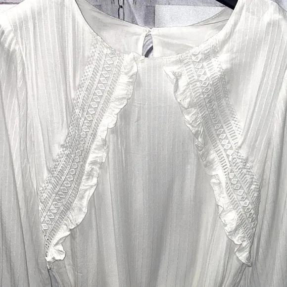 NWT Hello Molly White Scoop Neck Long Sleeve Dress