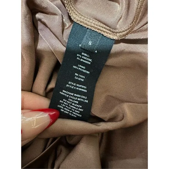 NWT Helmut Lang Luster stretch viscose long dress $475