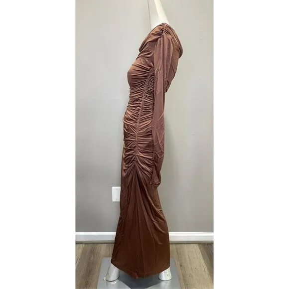 NWT Helmut Lang Luster stretch viscose long dress $475
