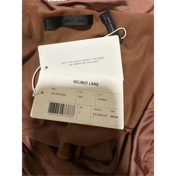 NWT Helmut Lang Luster stretch viscose long dress $475