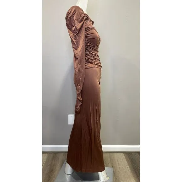 NWT Helmut Lang Luster stretch viscose long dress $475
