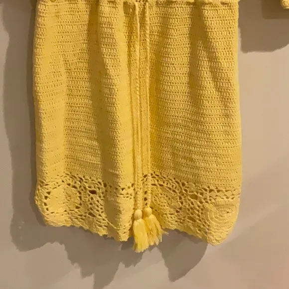 NWT LET THE SUNSHINE IN CROCHET MINI DRESS Lemon small