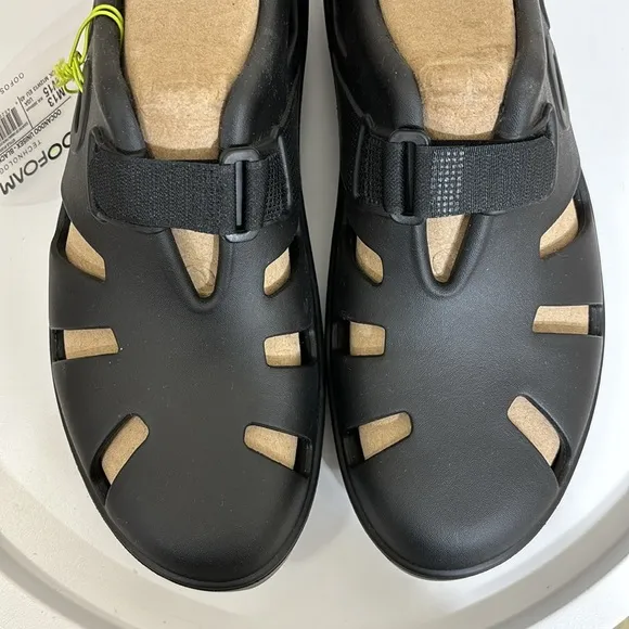 NWT Oofos 1300 Men's OOCANDOO Black Sandals Size 13
