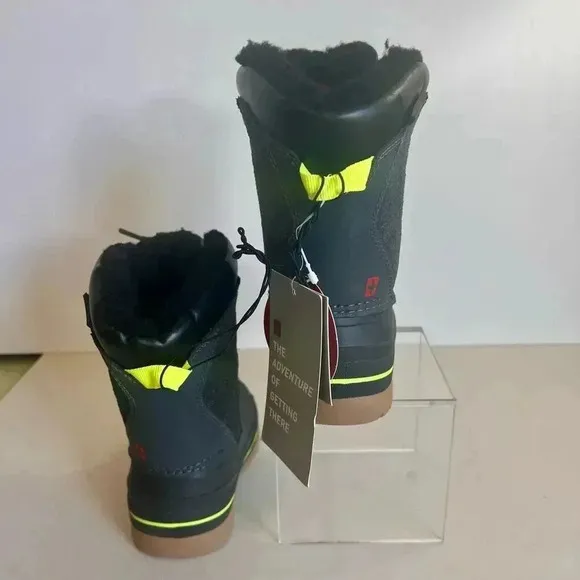 NWT Swiss Tech Toddler Black Waterproof 3M Thinsulate Snow Winter Boots Size 6