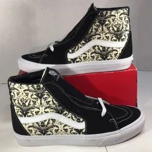 NWT Vans SK8 Hi Top Skateboard Shoes with Skull Tapestry Pattern Men’s 10