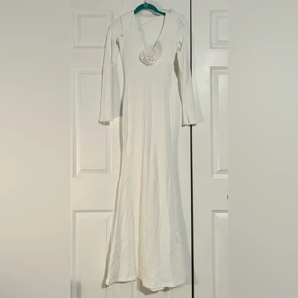 NWT WISKII Floral V-Neck Long-Sleeve Dress S $149 current season