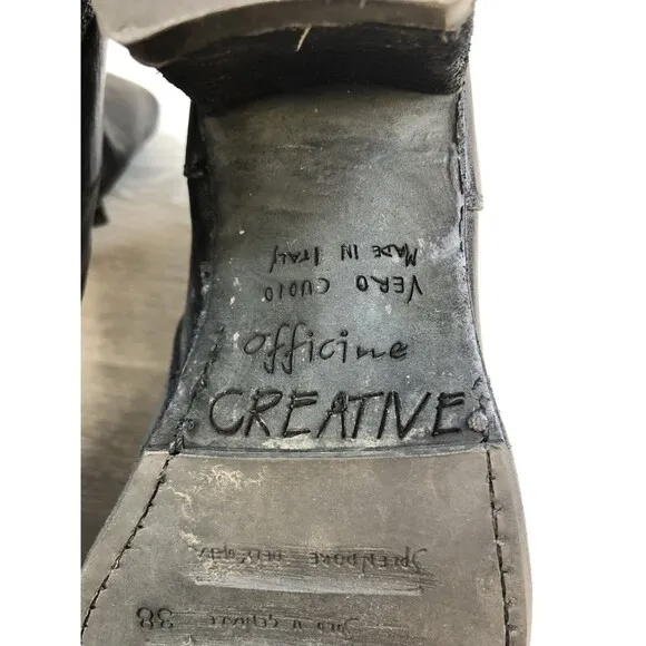 Officine Creative Ankle Boots Women's Shoes Bootie Black  Moto Sz 7.5