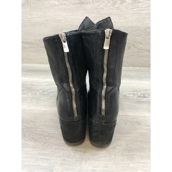 Officine Creative Ankle Boots Women's Shoes Bootie Black  Moto Sz 7.5