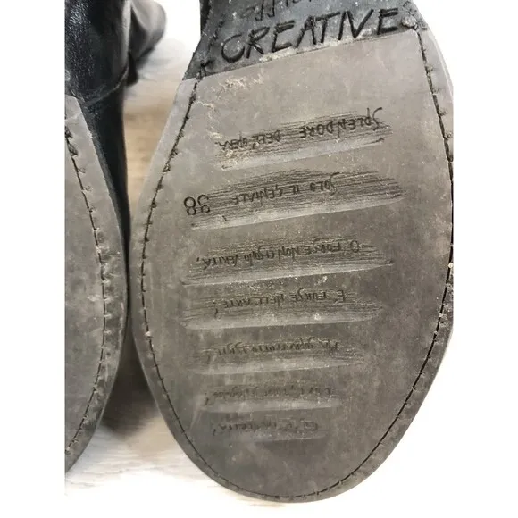 Officine Creative Ankle Boots Women's Shoes Bootie Black  Moto Sz 7.5